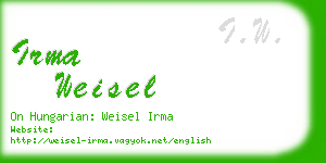 irma weisel business card